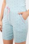 Amante Sleep Shorts - Blue Bow Print — thumbnail 4